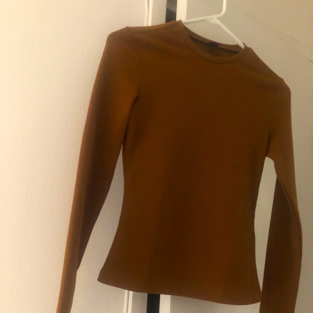 Mustard Camel petite top
